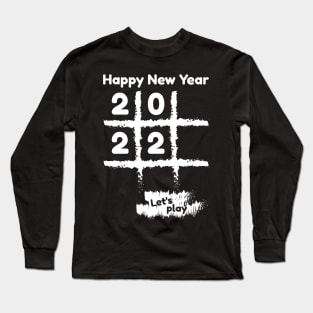 new year 2022 tic tac toe Long Sleeve T-Shirt